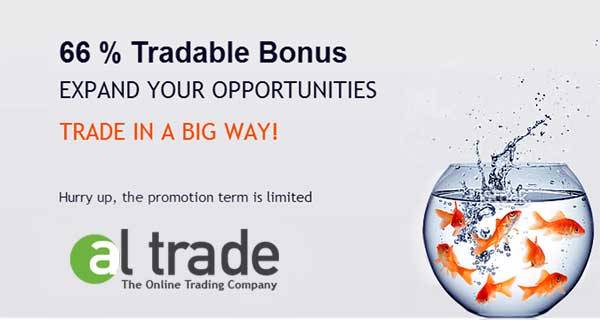 AlTrade – Forex & Binary 66% Tradable Bonus