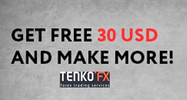 TenkoFX – $30 USD No Deposit Bonus