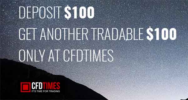 CFDTimes – $100 Tradable Startup Deposit Bonus